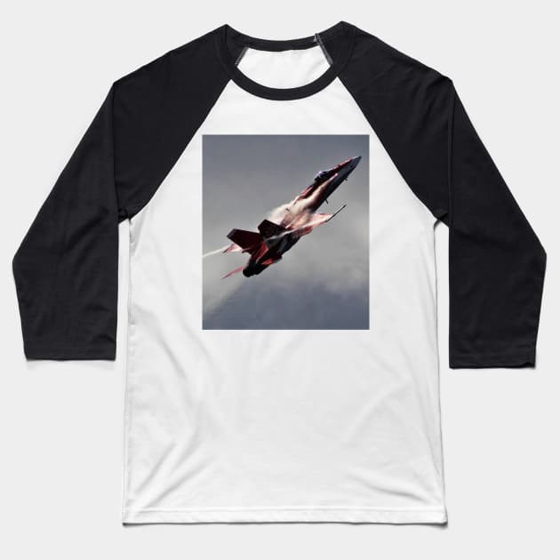 F/A-18 Hornet Vapor Climb Baseball T-Shirt by acefox1